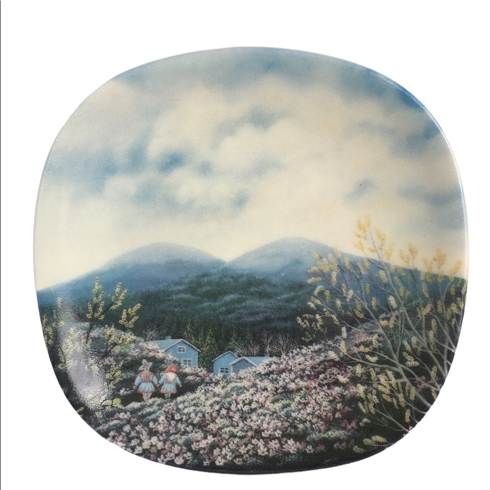 Arabia Finland decorative plate ANITA RANTANEN-SIEWERS. Spring in Lapland 5in